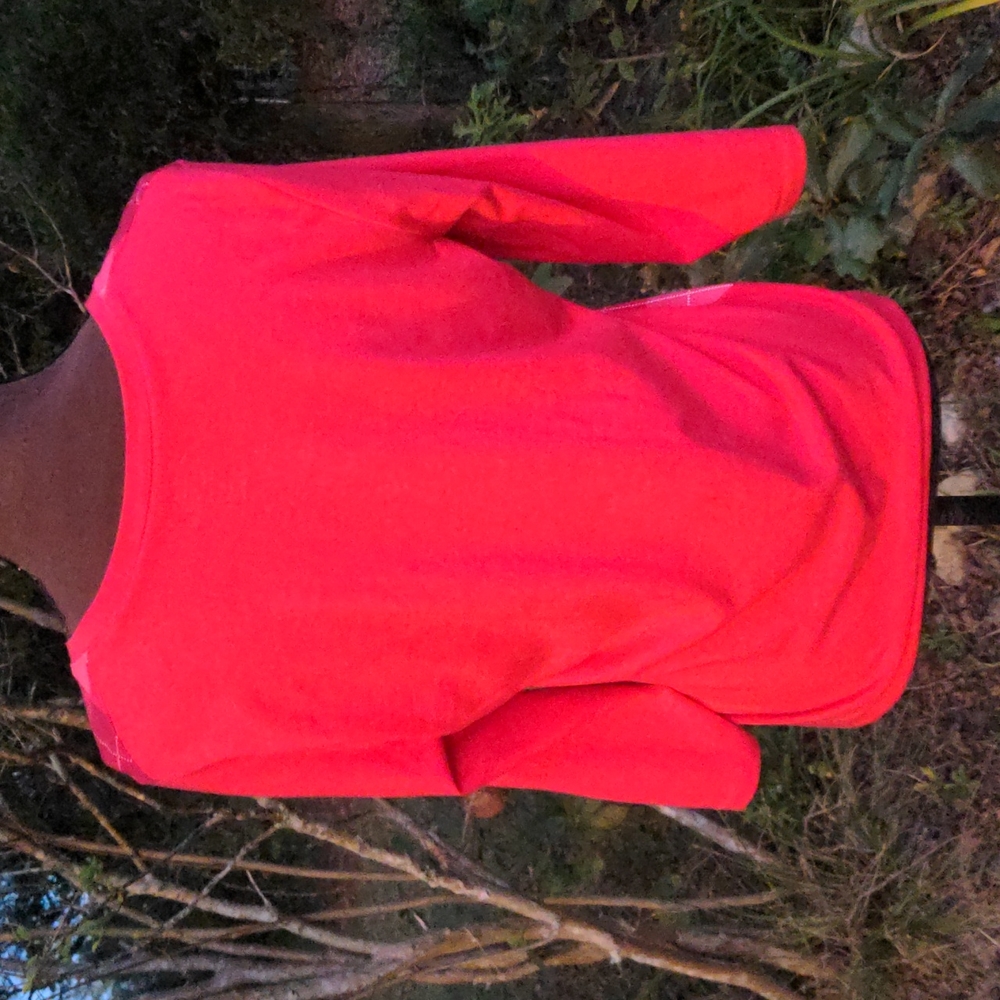 Talbots Petite Raspberry Argyle Round Neckline ¾-… - image 5